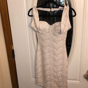 Charlotte Russe White Sparkly mini dress